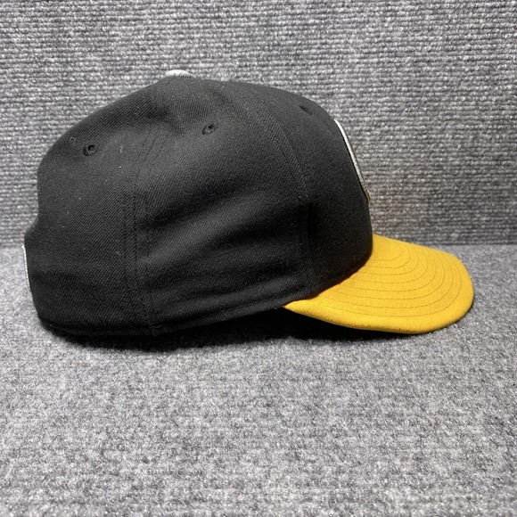 Pittsburgh Steelers Hat Cap Fitted Mens 7 1/8 Black Yellow NFL Football New Era - Picture 2 of 9